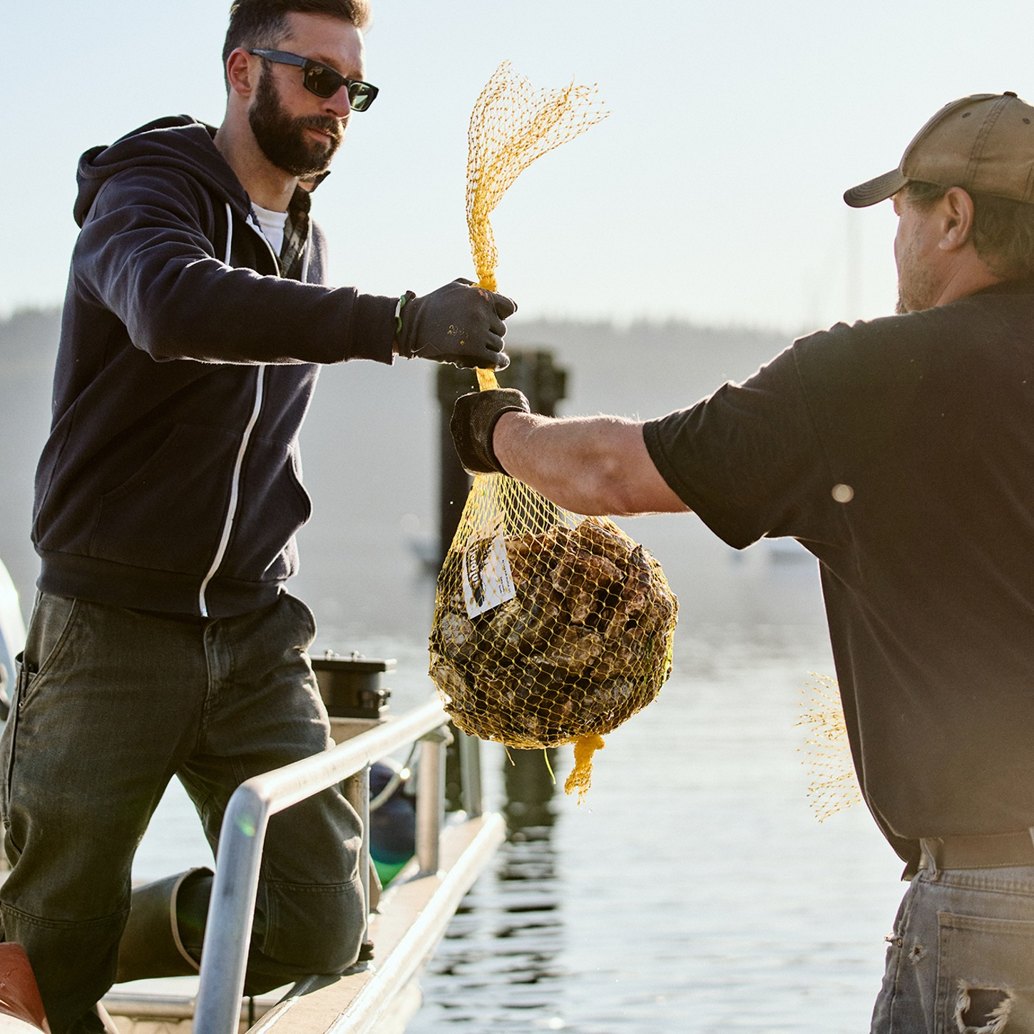 Oyster Farmers Alice & Van Helker with the Bona Fide